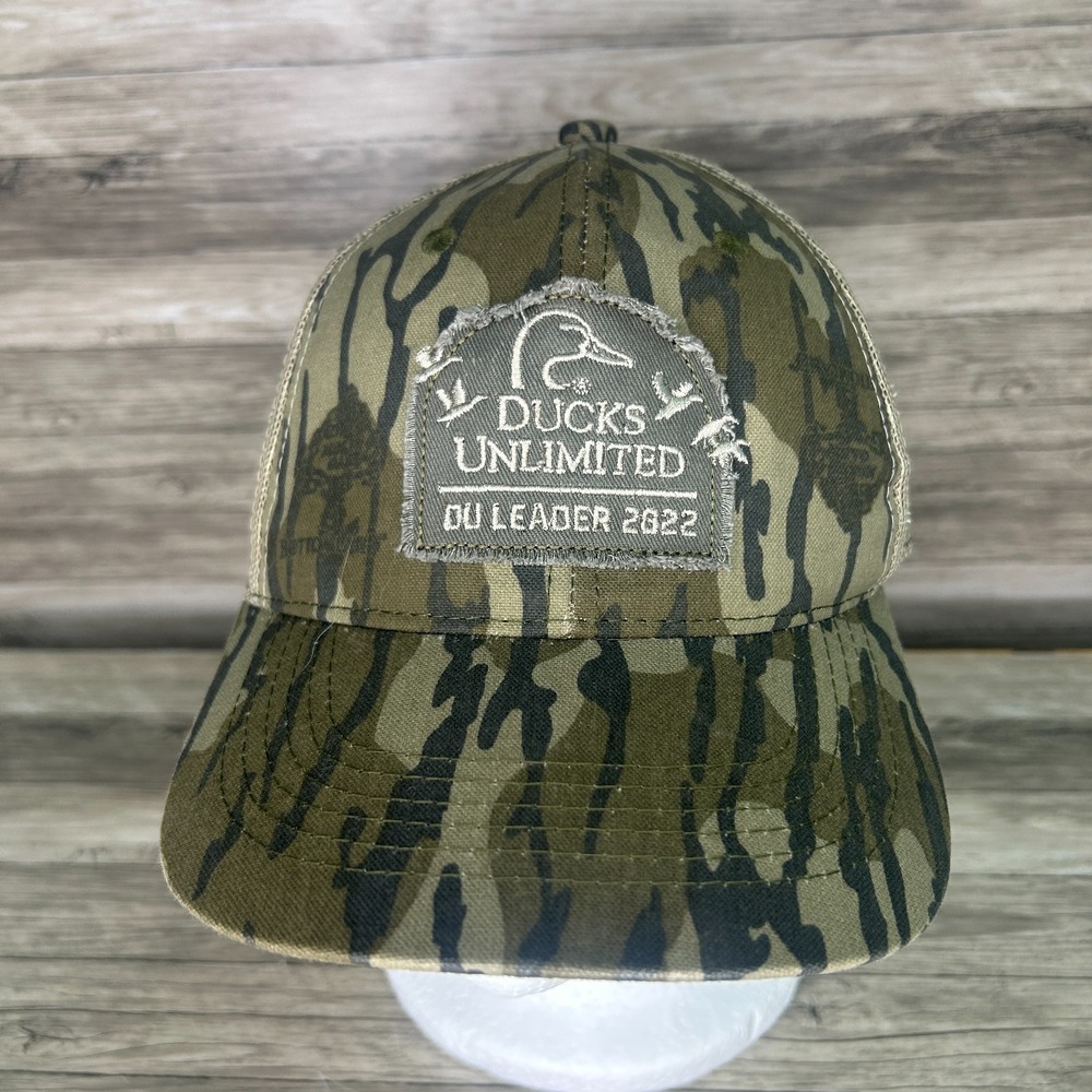 Ducks Unlimited Hat Cap Strap Back Mens One Size Camo Trucker Hike Fish Hunt